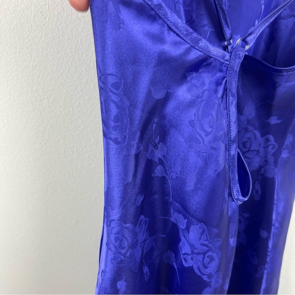 Vintage Frederick's of Hollywood purple rose Design slip dress nightie size: M - Picture 7 of 10
